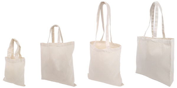 Naturfärgade tygkassar