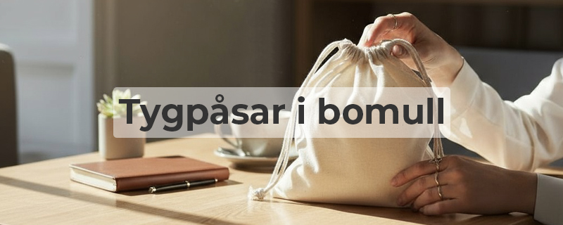 Tygpåsar i bomull för skydd och förvaring