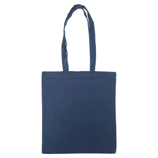 Marinblå tygpåse med långa handtag
