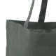 Grön-grå tygkasse 38x42cm i bomull med långa handtag