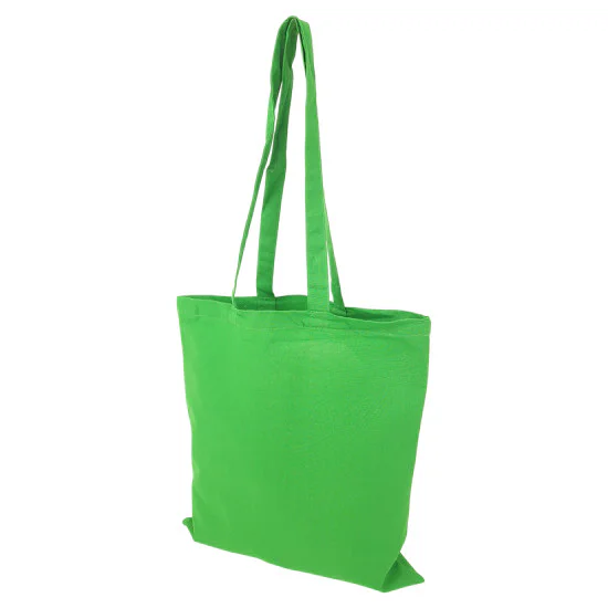 Ljusgrön tygkasse med långa axelband