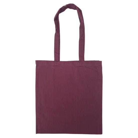 Vinröd tygkasse med långa axelband