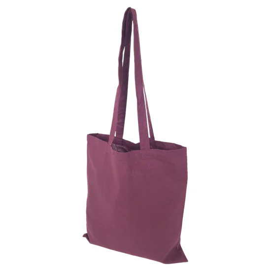 Vinröd tygkasse med långa axelband