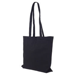 Svart kraftig tygpåse 220g - långa handtag