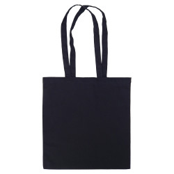 Svart kraftig tygpåse 220g - långa handtag