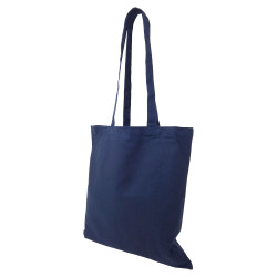 Kraftig tygpåse mörkblå 220g - långa handtag