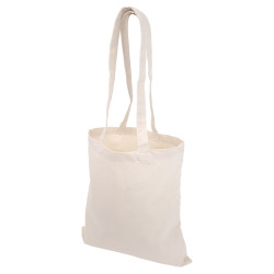 Tygkasse naturfärgad med långa handtag - 140g