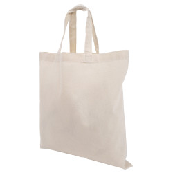 Naturfärgad tygkasse 140g/m² - korta handtag