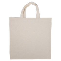 Naturfärgad tygkasse 140g/m² - korta handtag