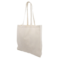 Naturfärgad tygkasse 140g - bred botten & långa handtag