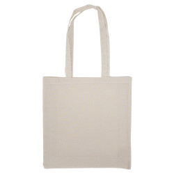 Naturfärgad tygkasse 140g - bred botten & långa handtag