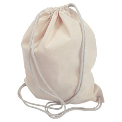 Tygpåse naturfärgad bomull med dubbla snören - 38x46 cm